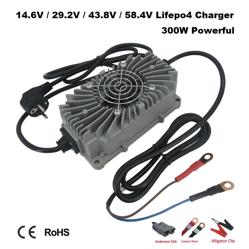 Lifepo4 Charger 48V 20A - 300W Waterproof 12V 15A 24V 10A