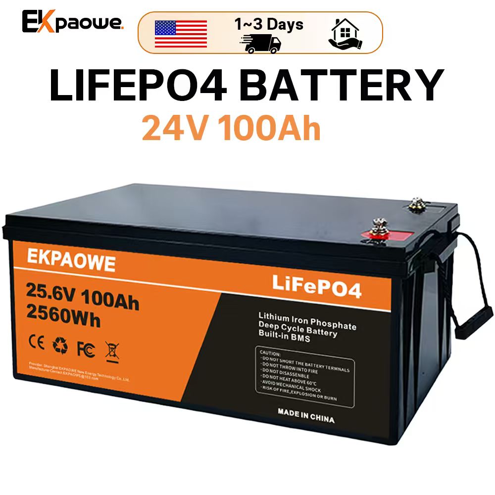 Lifepo4 Battery 24V 100Ah Trolling Motor - EKPAOWE 24V 25.6V 100AH LiFePO4 Battery