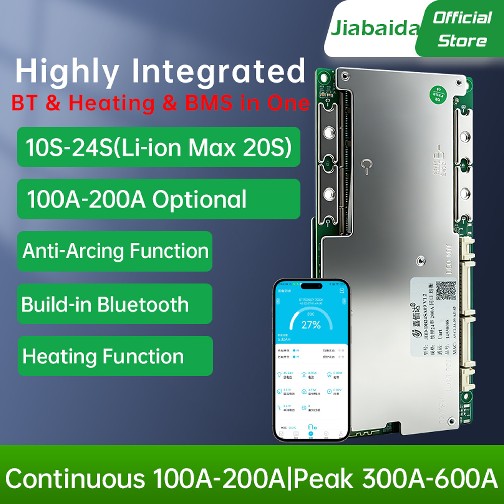 Lifepo4 Battery 36V 100Ah - Jiabaida Build-in BT 10S 13S 14S