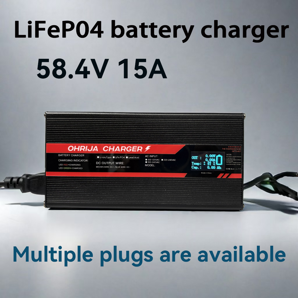 Lifepo4 Charger 48V 20A - OHRIJA 58.4V 15A High Power Fast