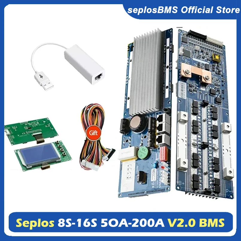 Smart Bms 16S 48V 200A Bluetooth - Seplos New Smart BMS Support Board