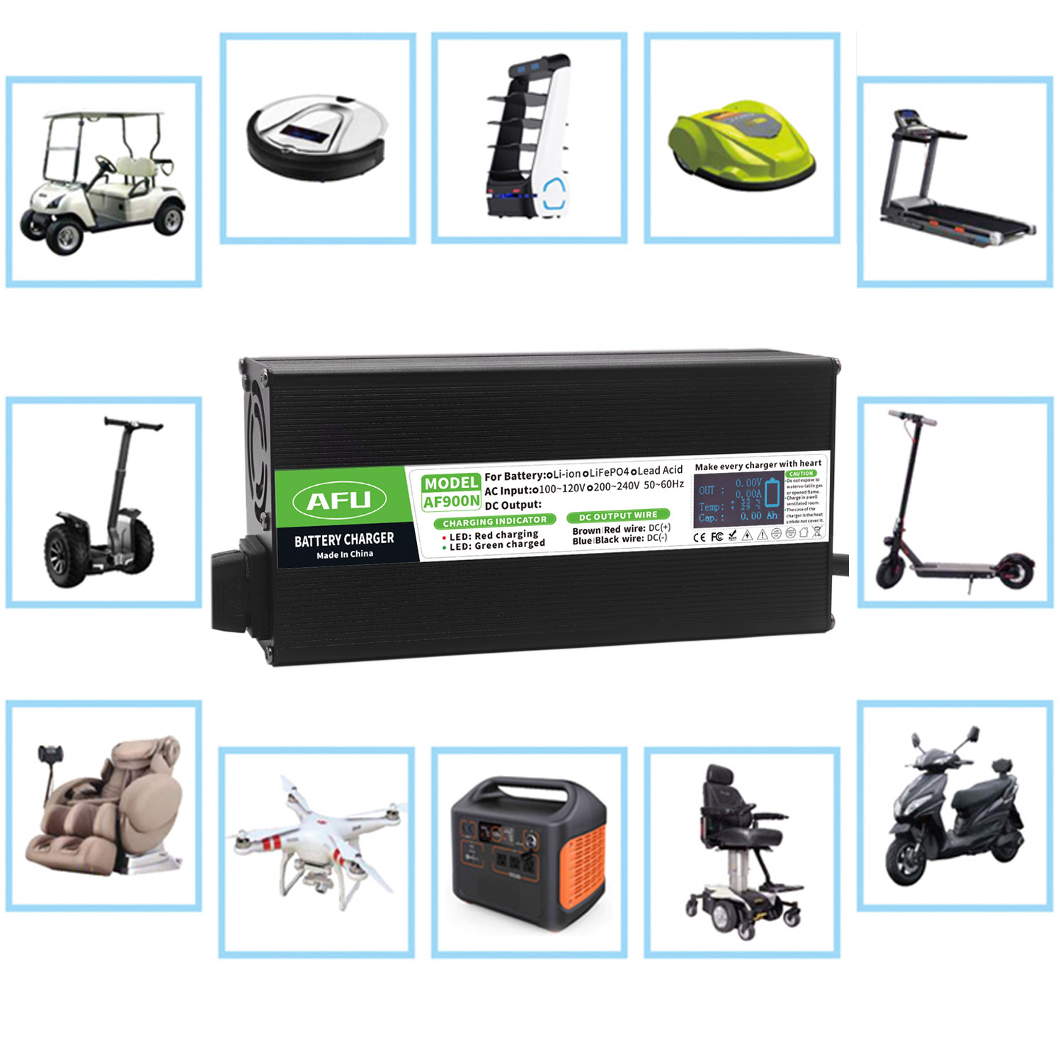 Lifepo4 Charger 48V 20A - 58.4V 15A LiFePO4 Battery Charger With