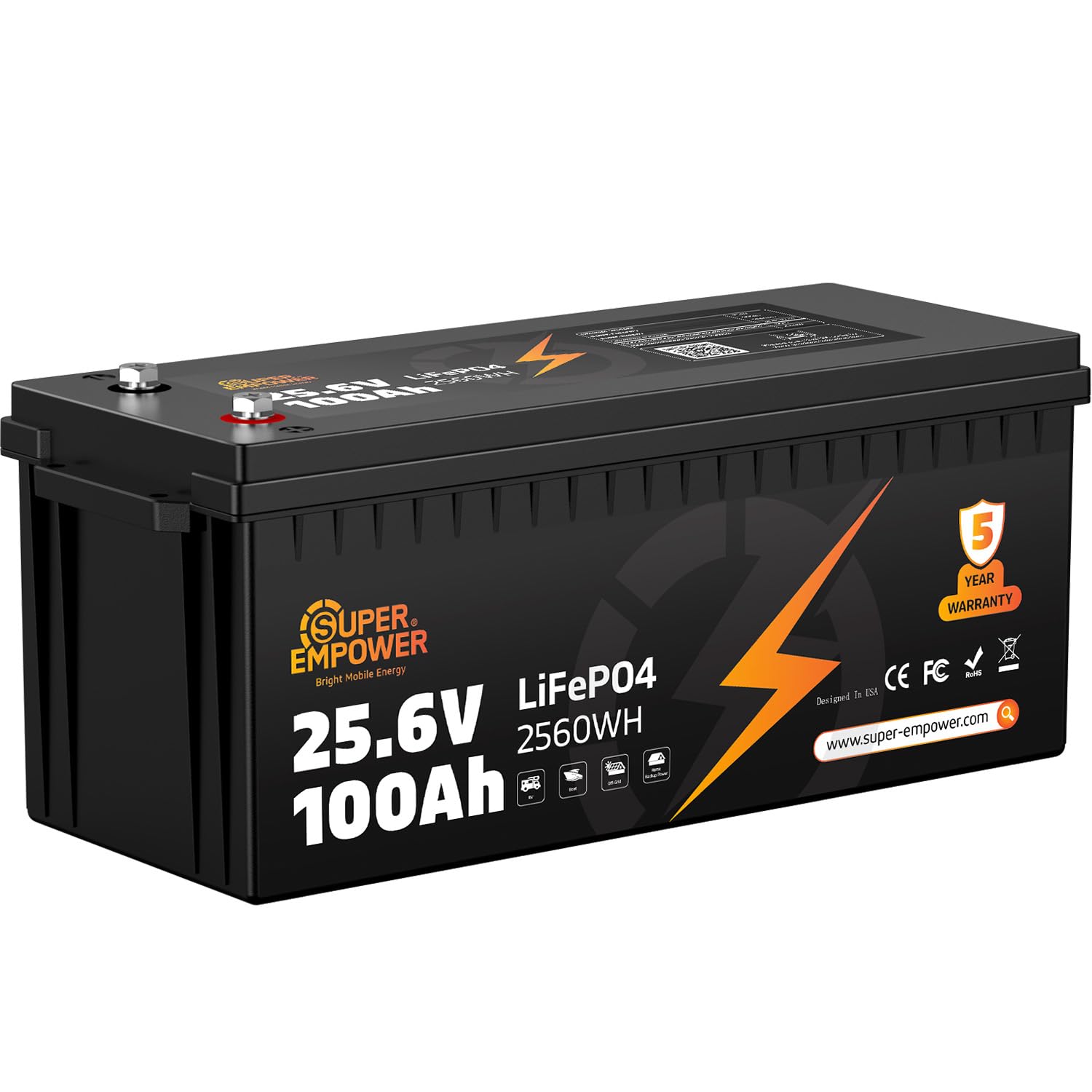 Lifepo4 Battery 24V 100Ah Trolling Motor - 24V 100Ah LiFePO4 Lithium Battery, Deep