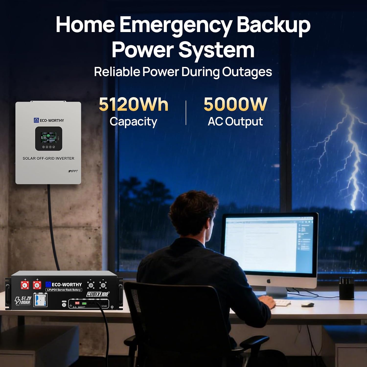 48V Home Backup Power, 5120Wh  - Lifepo4 48V 100Ah Server Rack ulasan dan harga