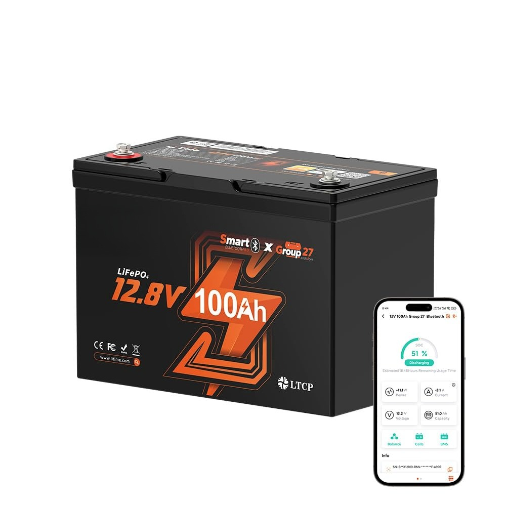 12V 100Ah LiFePO4 Battery, Gro - 12V 100Ah Lifepo4 Bluetooth Bms ulasan dan harga