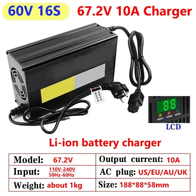 10A 48V 60V 72V Lithium Batter - Lifepo4 Charger 48V 20A ulasan dan harga