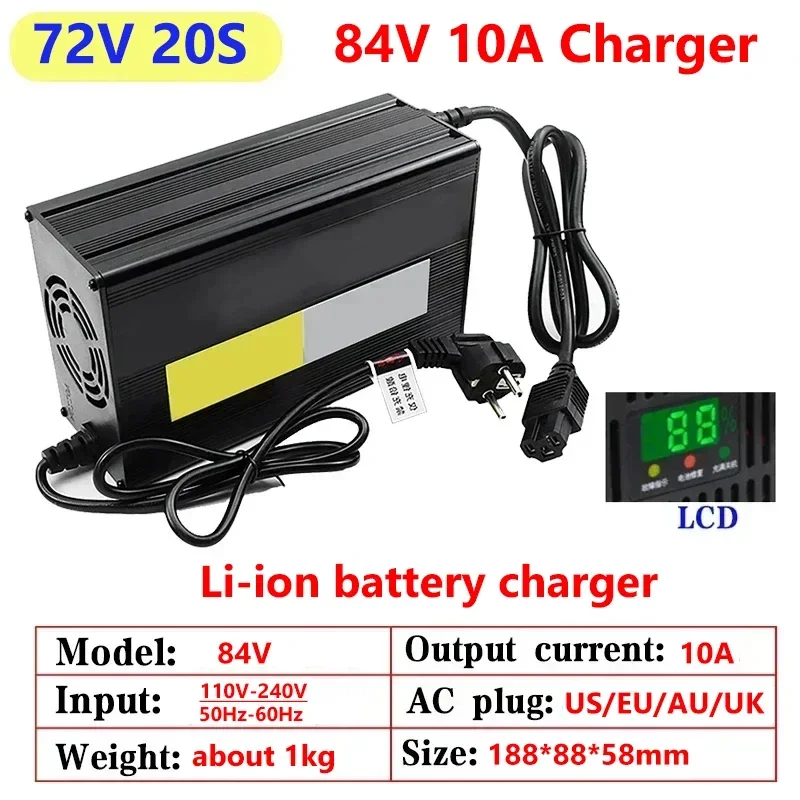 10A 48V 60V 72V Lithium Batter - Lifepo4 Charger 48V 20A ulasan dan harga