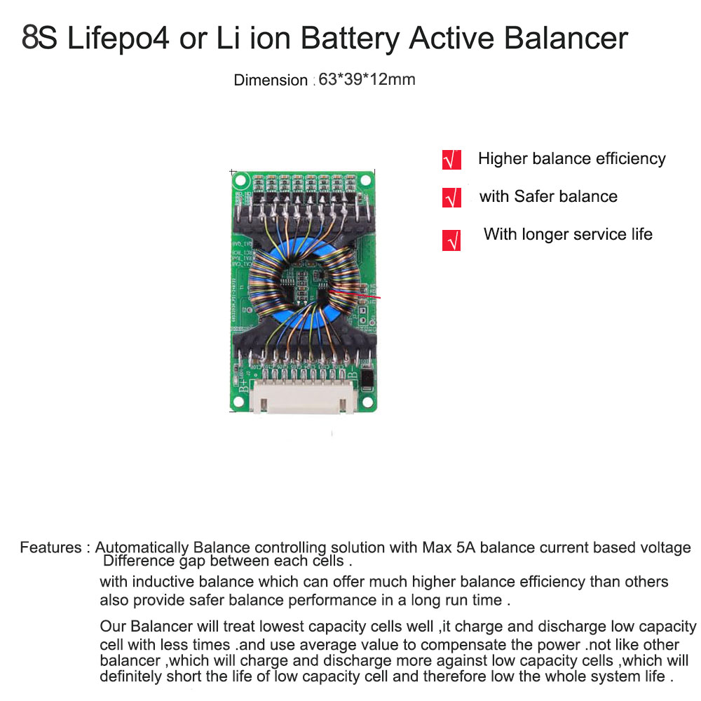 12V 36V 48V 60V 72V lifepo4 or - Battery Balancer 4S 12V Active Equalizer ulasan dan harga