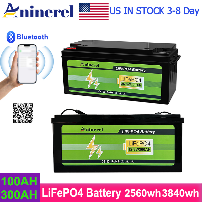 Aninerel 3840Wh 12V 300AH 24V  - Lifepo4 Battery 24V 100Ah Trolling Motor ulasan dan harga