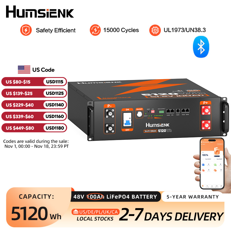 Humsienk 48V 100AH Server Rack - Lifepo4 48V 100Ah Server Rack ulasan dan harga