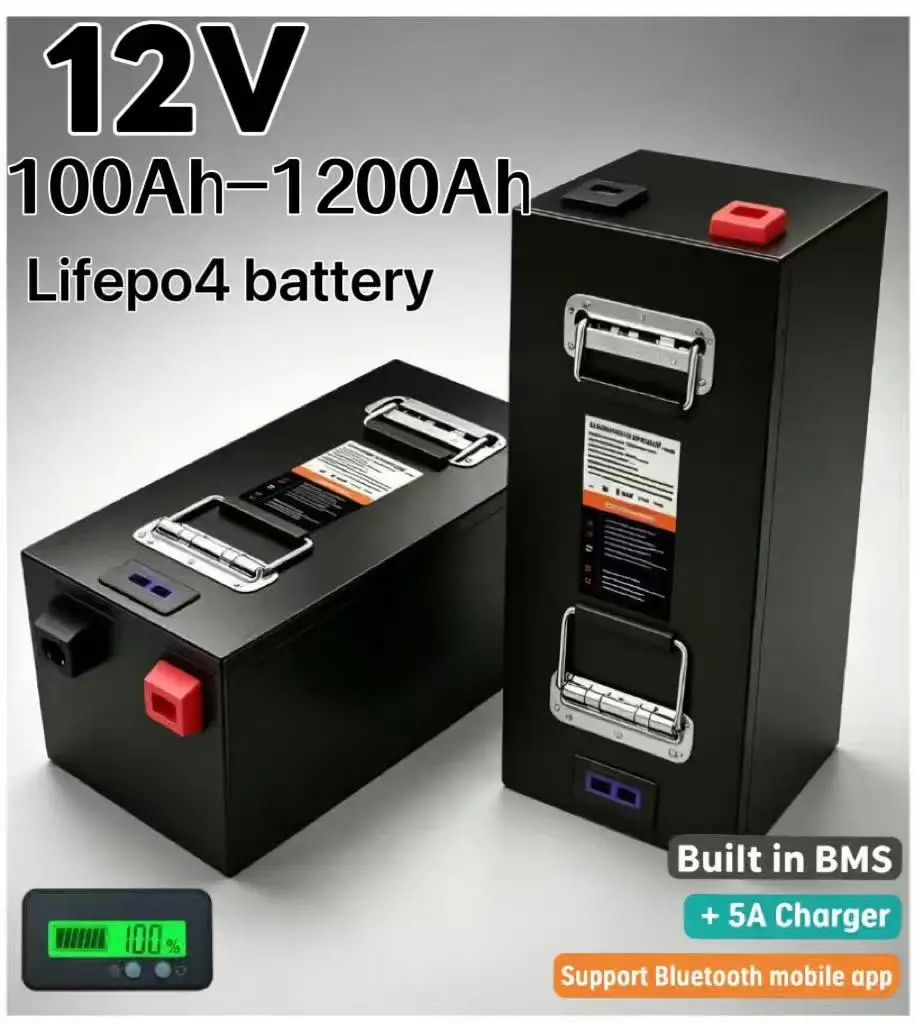Batería de litio LiFePO4 12V g - 12V 100Ah Lifepo4 Bluetooth Bms ulasan dan harga