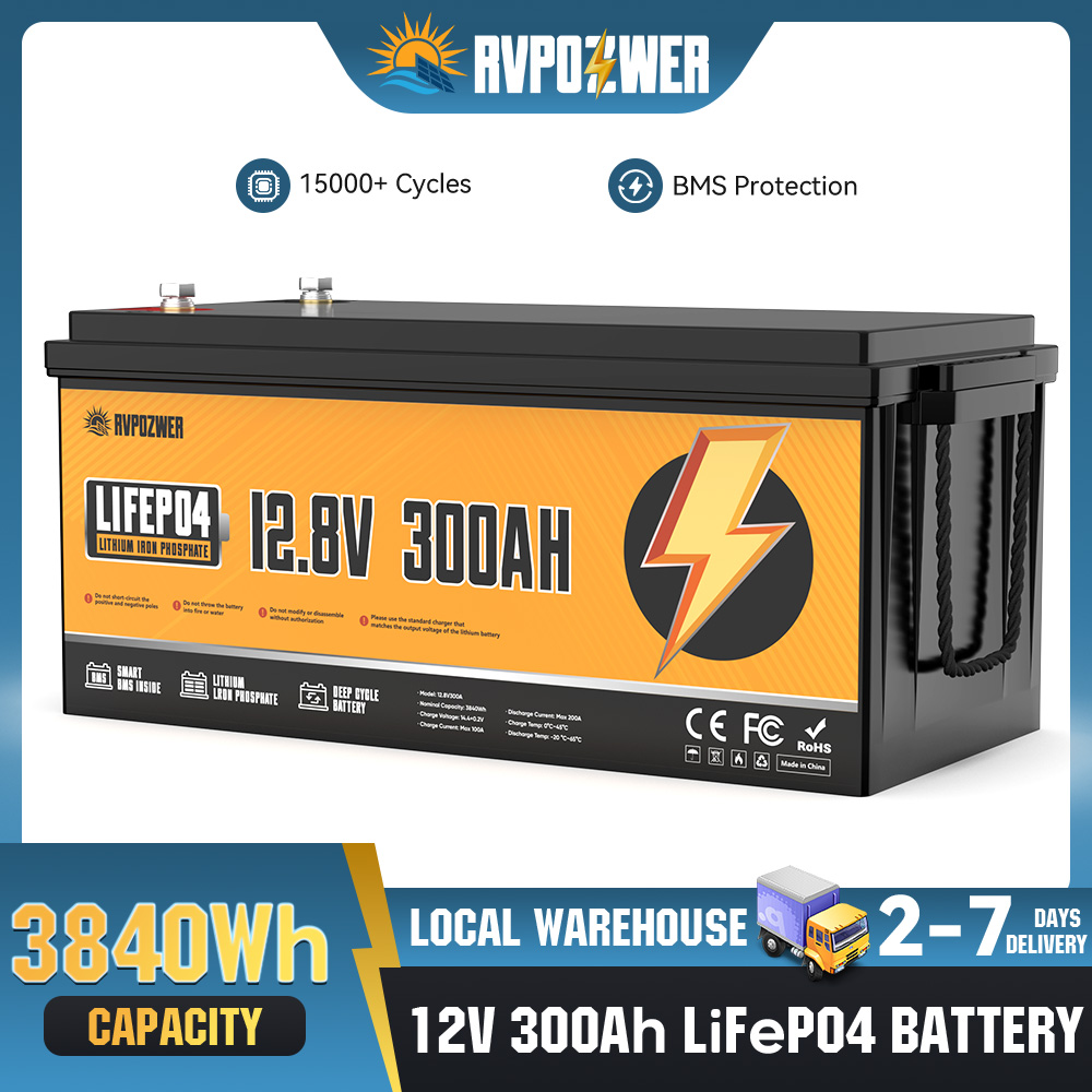 RVPOZWER 12V 300Ah 3840Wh Lith - Lifepo4 12V 300Ah Deep Cycle ulasan dan harga