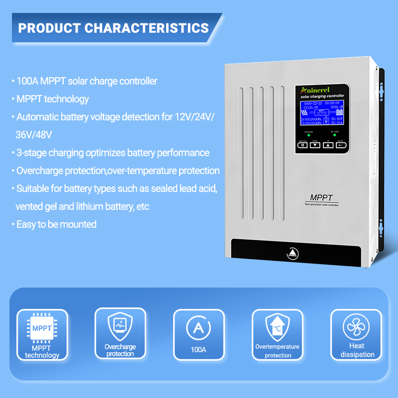 Aninerel 100A Solar Charge Con - Lifepo4 Battery 36V 100Ah ulasan dan harga