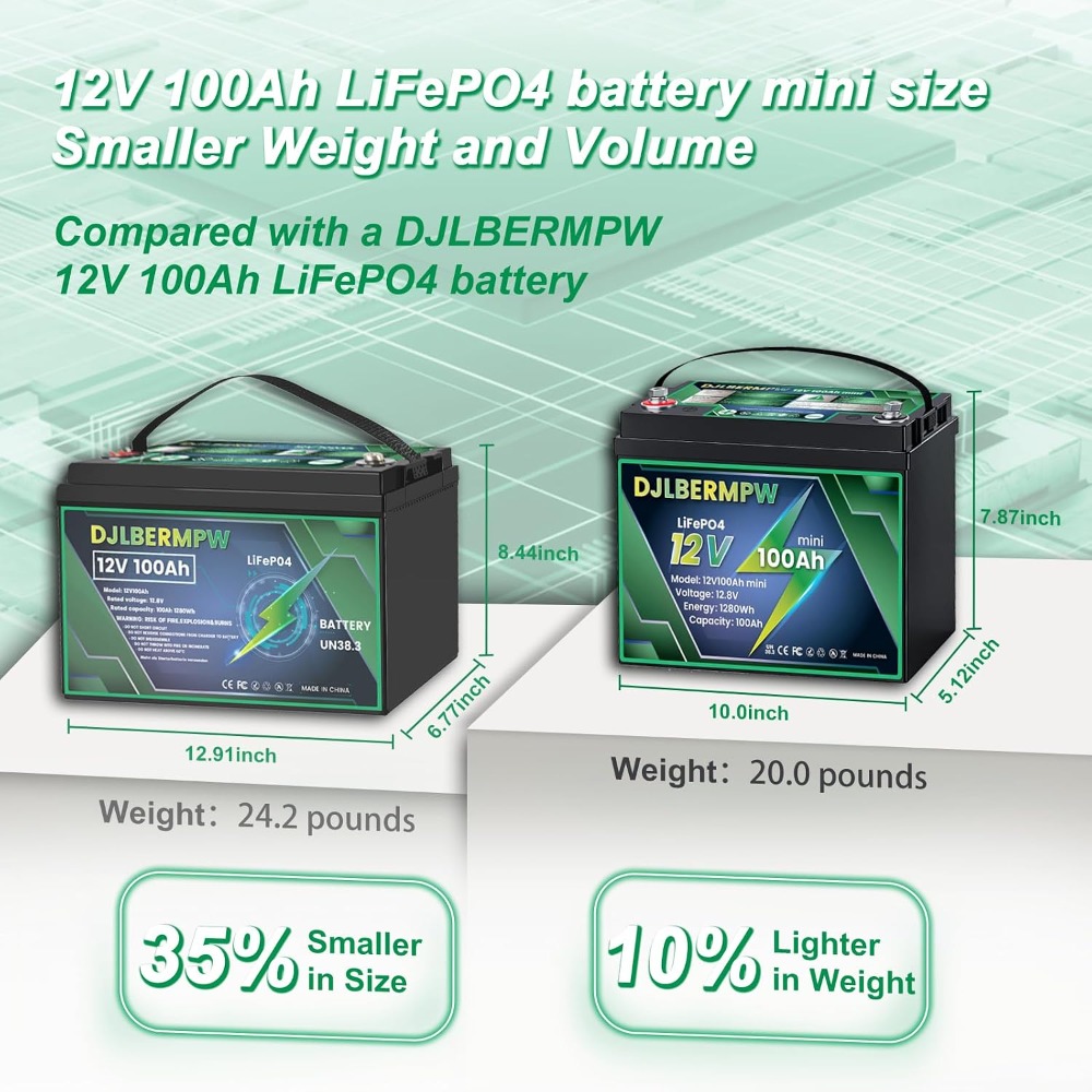 12V 100Ah Mini LiFePO4 Battery - Lifepo4 Battery 12V 100Ah ulasan dan harga