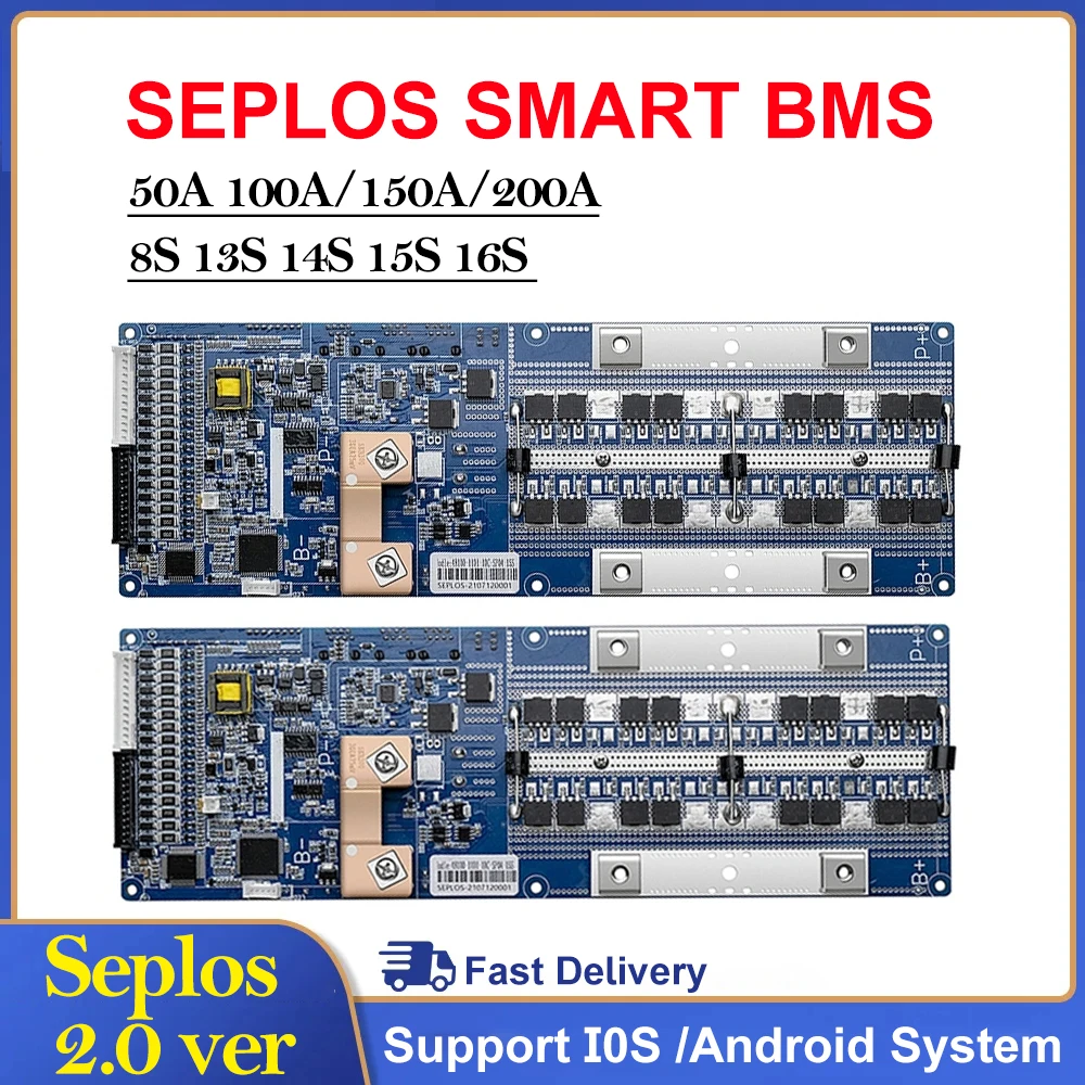 Smart Seplos BMS 2.0 Support B - Smart Bms 16S 48V 200A Bluetooth ulasan dan harga