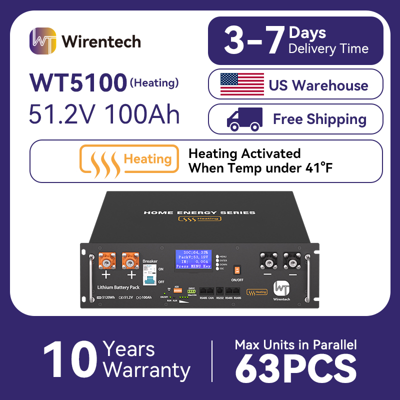 Wirentech WT5100 48V 100Ah LiF - Lifepo4 48V 100Ah Server Rack ulasan dan harga