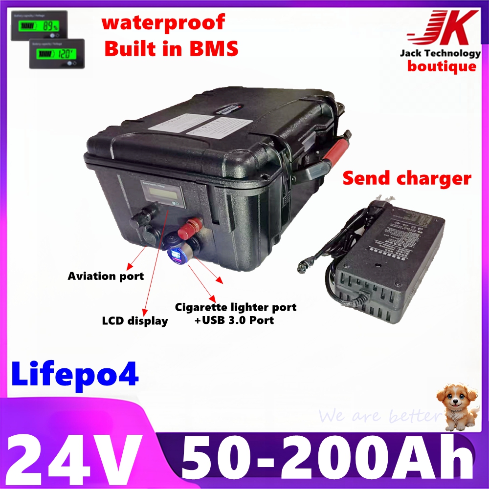 Waterproof 24V 50Ah 80Ah 100Ah - Lifepo4 Battery 24V 100Ah Trolling Motor ulasan dan harga